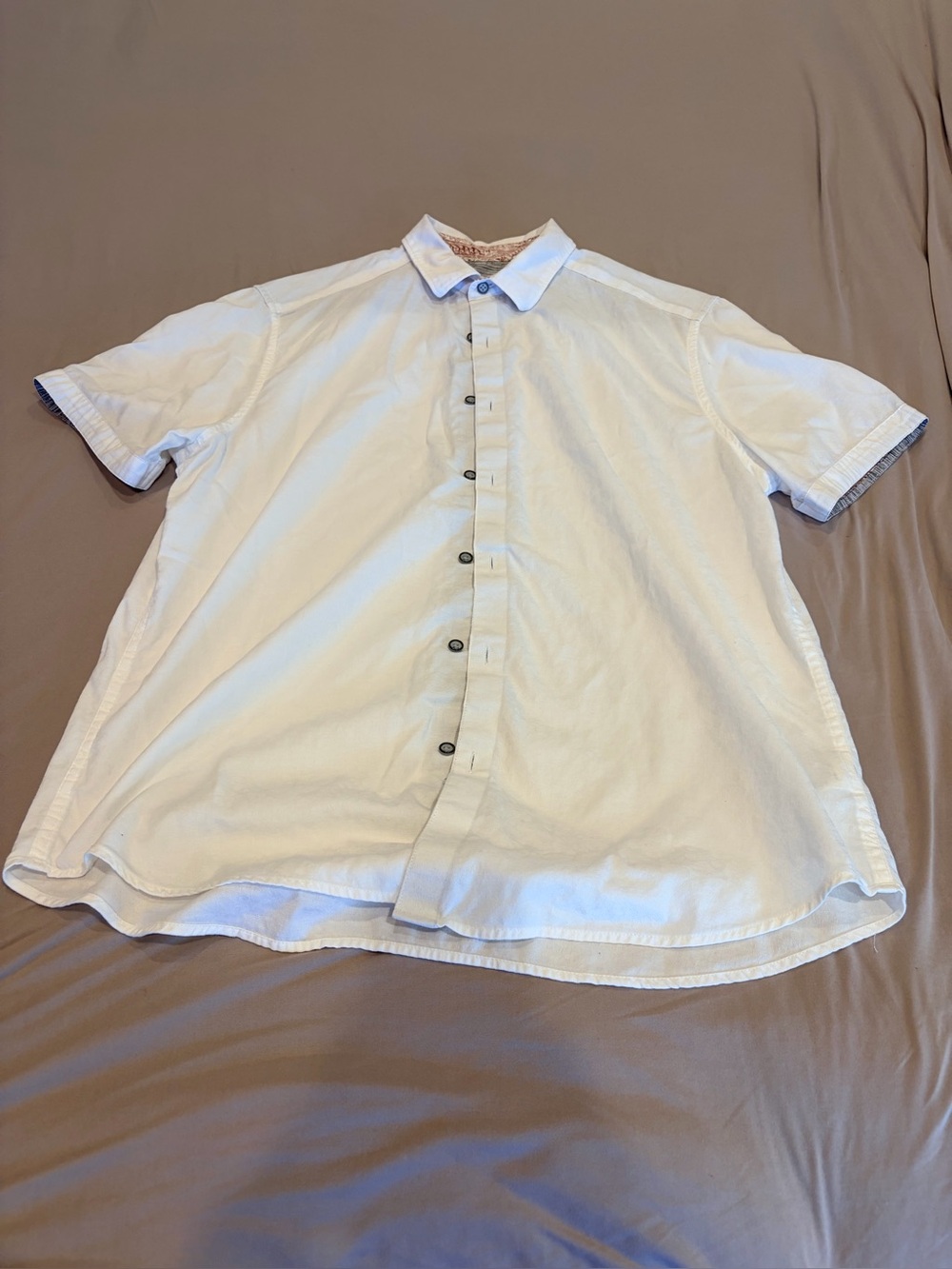 Robert Graham White Short Sleeve Button Down Shirt – Size Large